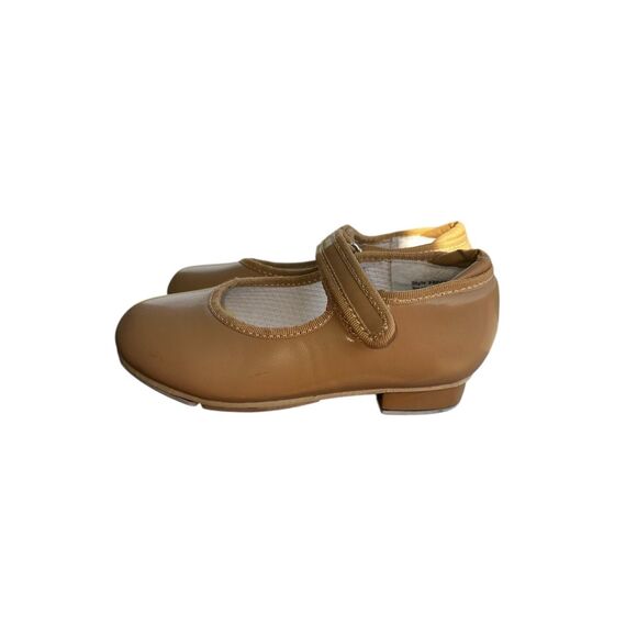 Revolution kids girls12.5C tan dance tap jazz recital shoes Maryjane - Picture 6 of 9